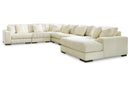 Ashley Lindyn Ivory 6-Piece LAF Chaise Sectional