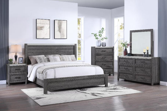 Elevate your space with the Madsen Gray Panel Bedroom Set from Moda Home Furniture. A stylish, modern design with durable craftsmanship for a timeless look