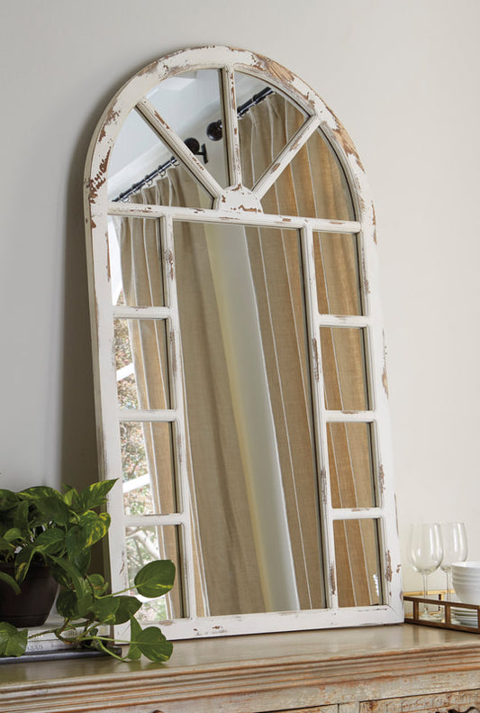 Enhance your space with Moda Home's A8010069 Accent Mirror in Antique White. Elegant, timeless, and perfect for modern interiors. Shop now for style!
