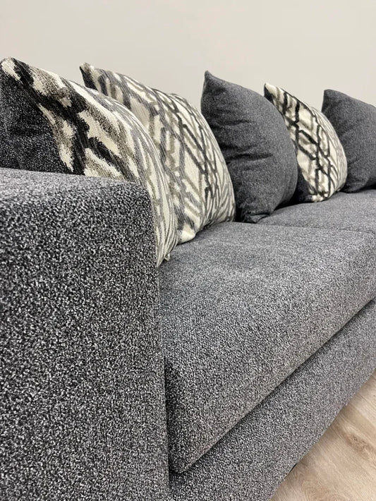 Steel Modern Contemporary Fabric Upholstered Sofa & Loveseat