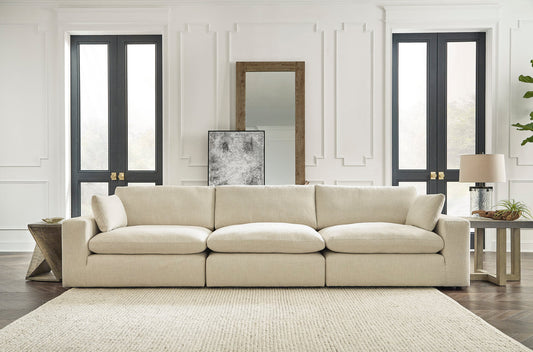 Elyza Linen Modern Contemporary Traditional Sleek Fabric Sectional Oversized, High Quality Sofaloveseat