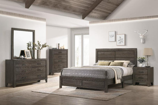Upgrade your space with the Hopkins Brown platform bedroom set. Sleek design, solid wood & contemporary style for a modern, elegant bedroom look!