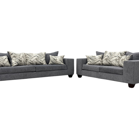 Monroe Charcoal Sofa & Loveseat Set