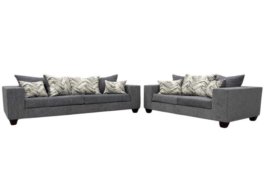 Monroe Charcoal Sofa & Loveseat Set