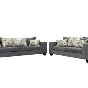 Monroe Charcoal Sofa & Loveseat Set