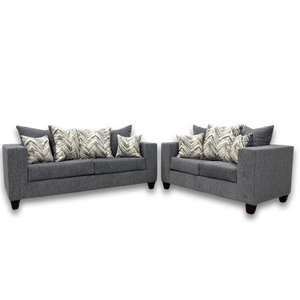 Monroe Charcoal Sofa & Loveseat Set