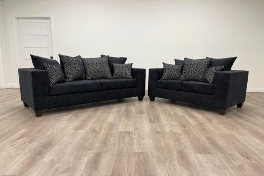 Monroe Hollywood Black Sofa & Loveseat