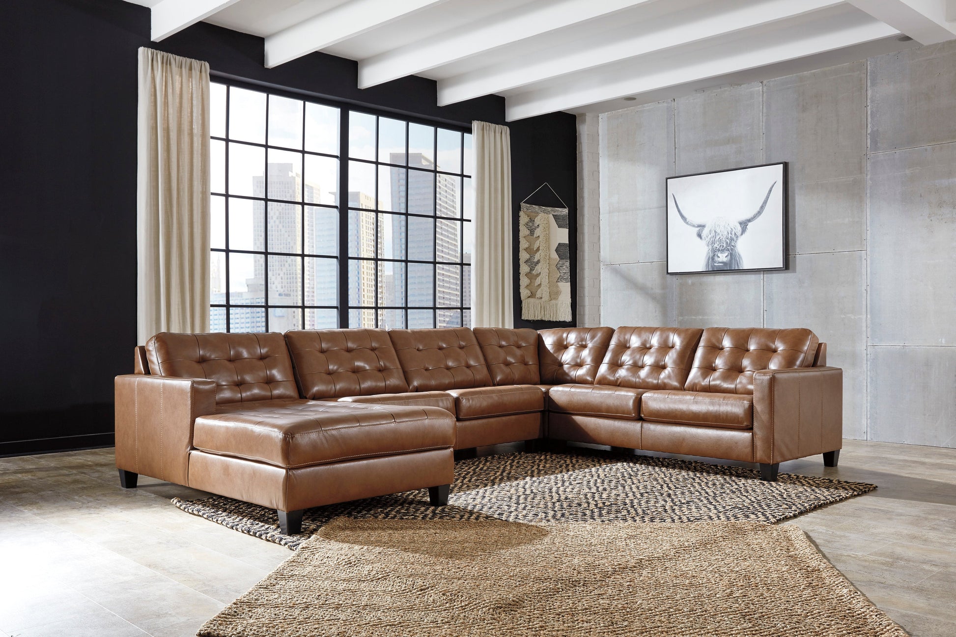 Baskove Auburn 3-Piece LAF Chaise Sectional