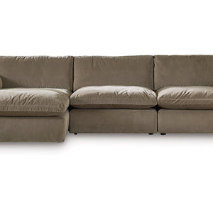 Sophie Cocoa 3-Piece Sectional Sofa Chaise