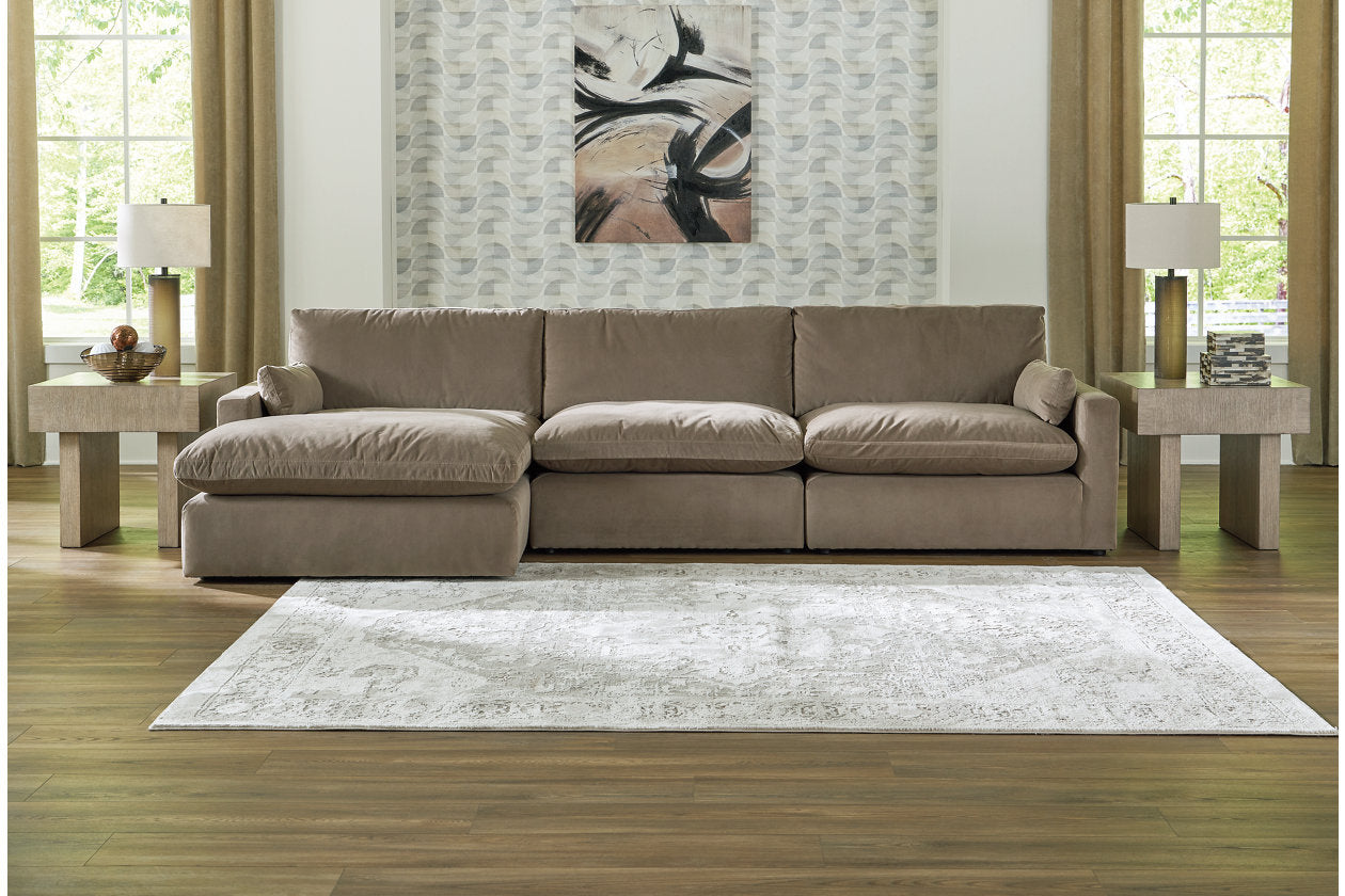 Sophie Cocoa 3-Piece Sectional Sofa Chaise