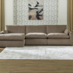 Sophie Cocoa 4-Piece Sectional Sofa Chaise