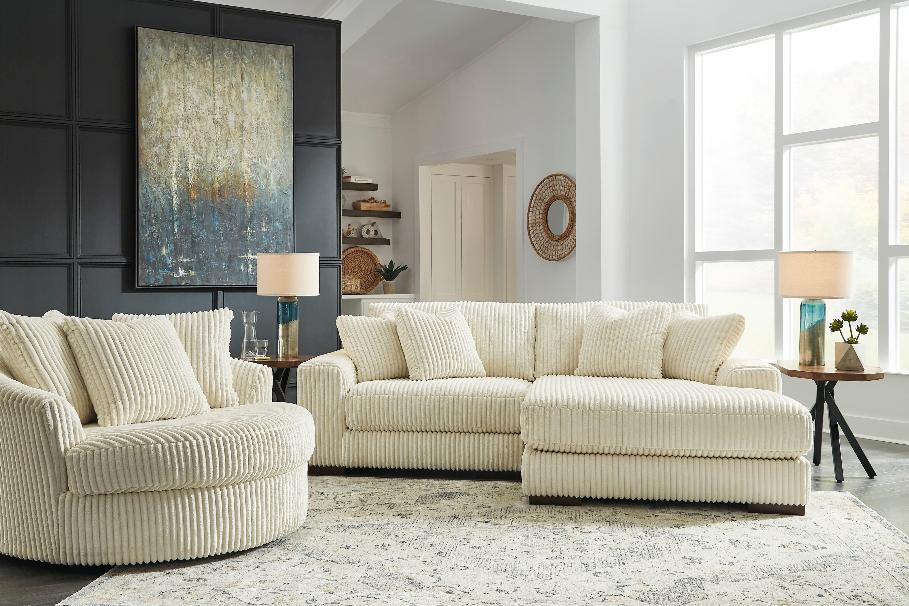 Lindyn Ivory 2-Piece RAF Chaise Sectional