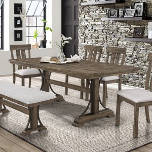 Quincy Grayish Brown Dining Set