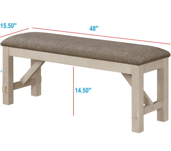 Maribelle Chalk/Gray Extendable Dining Set