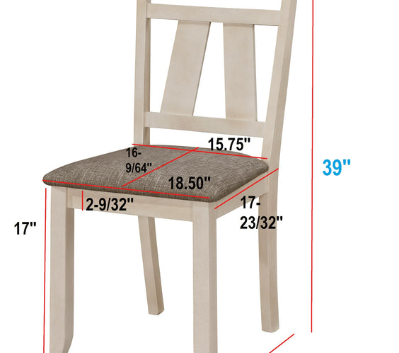 Maribelle Chalk/Gray Extendable Dining Set