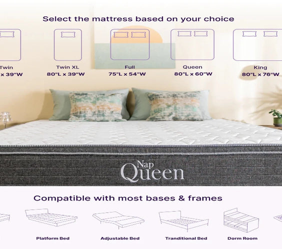 Sleep in royal comfort with the NapQueen 12