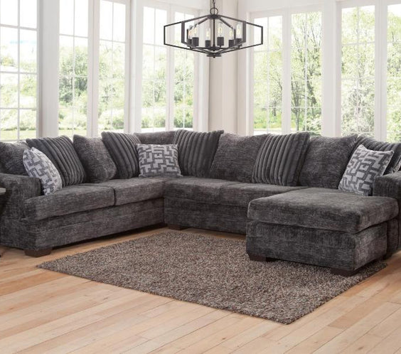 Galatic Charcoal RAF Chaise Sectional