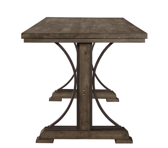 Quincy Grayish Brown Counter Height Dining Set