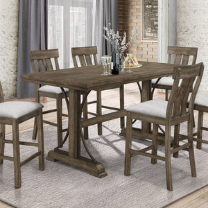 Quincy Grayish Brown Counter Height Dining Set