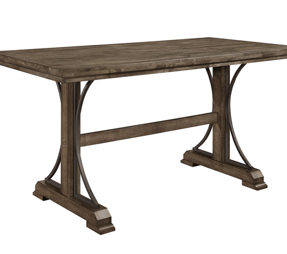 Quincy Grayish Brown Counter Height Dining Set
