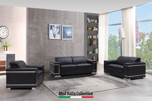 MI-2205 Adrian sofa & loveseat (Black)