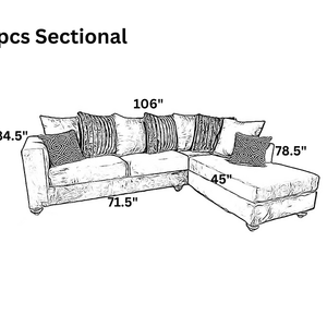 S315 Black Sectional