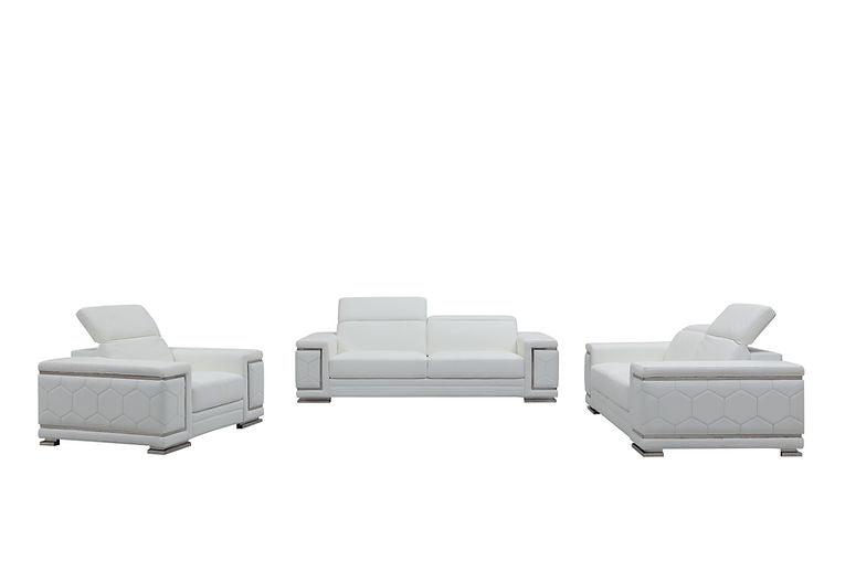 MI-2205 Adrian sofa & loveseat (White)