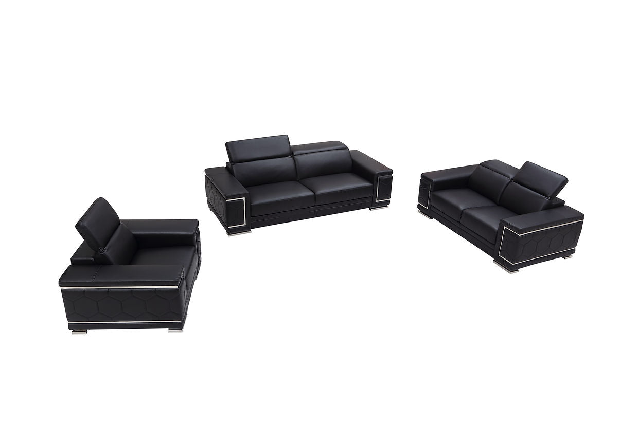 MI-2205 Adrian sofa & loveseat (Black)