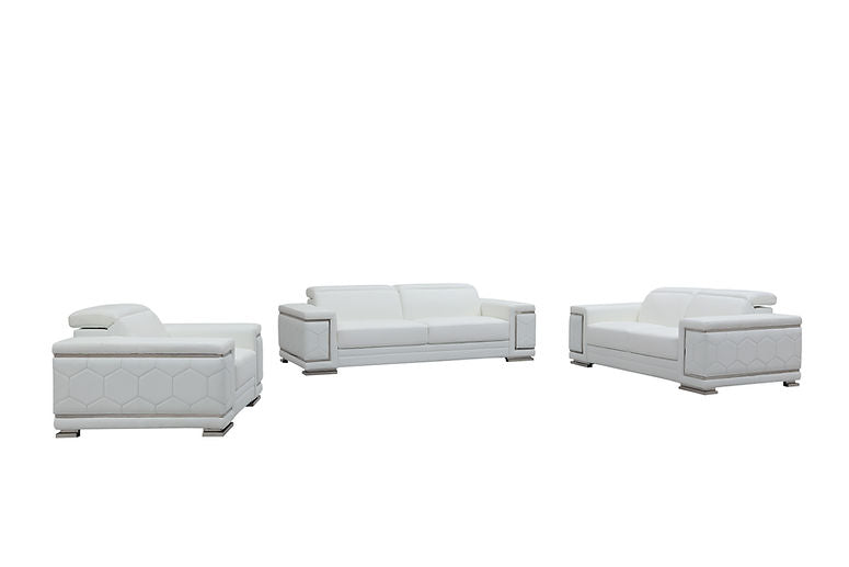 MI-2205 Adrian sofa & loveseat (White)