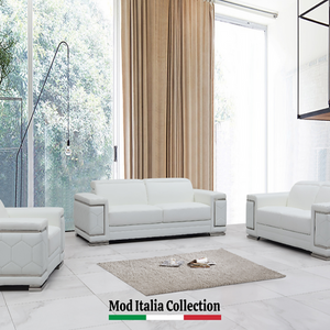 MI-2205 Adrian sofa & loveseat (White)