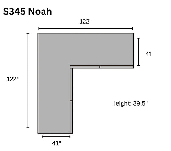 S345 Noah (Black) sectional