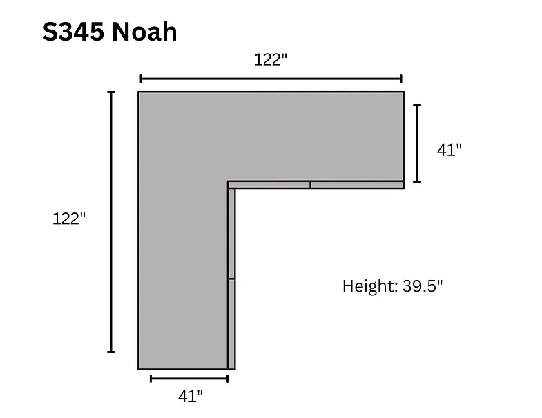 S345 Noah (Black) sectional