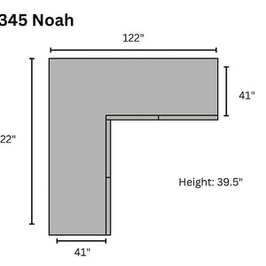 S345 Noah (Black) sectional