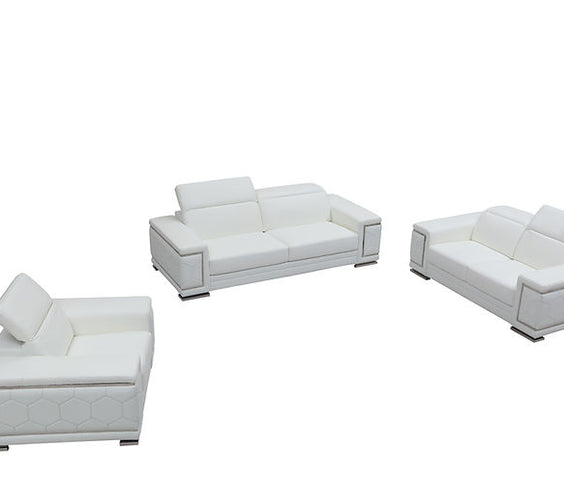 MI-2205 Adrian sofa & loveseat (White)