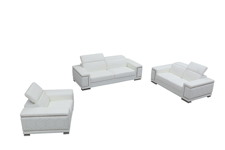 MI-2205 Adrian sofa & loveseat (White)