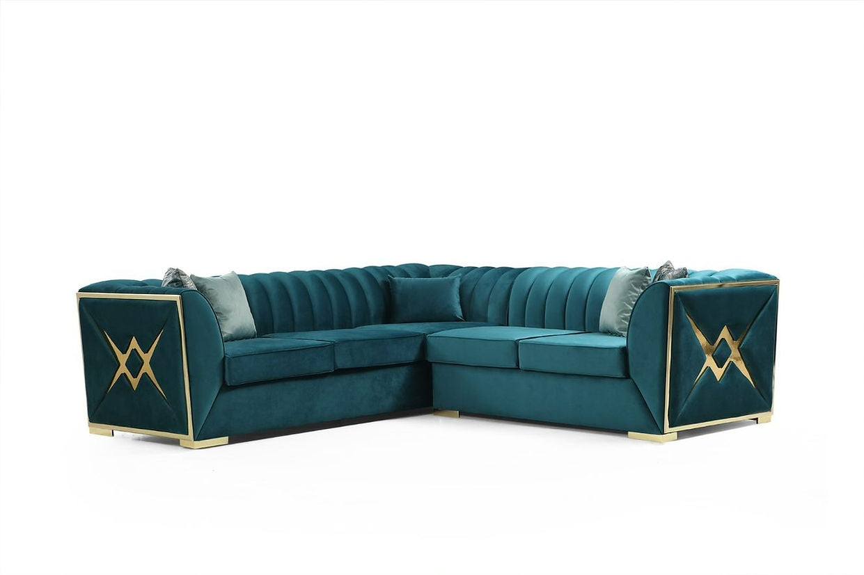 S6105 Ariana sectional  (Sea Foam Blue)