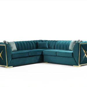 S6105 Ariana sectional  (Sea Foam Blue)