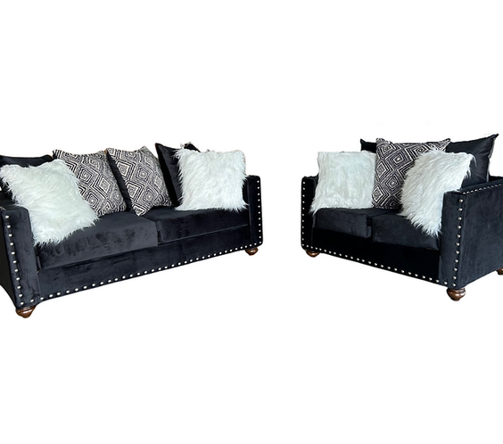 S315 Black Sofa & Loveseat