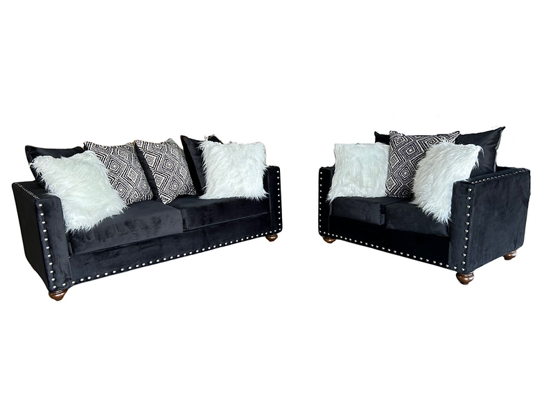 S315 Black Sofa & Loveseat