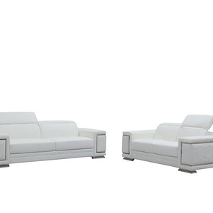 MI-2205 Adrian sofa & loveseat (White)