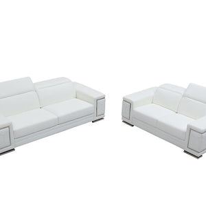 MI-2205 Adrian sofa & loveseat (White)