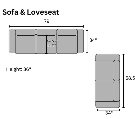 S315 Black Sofa & Loveseat