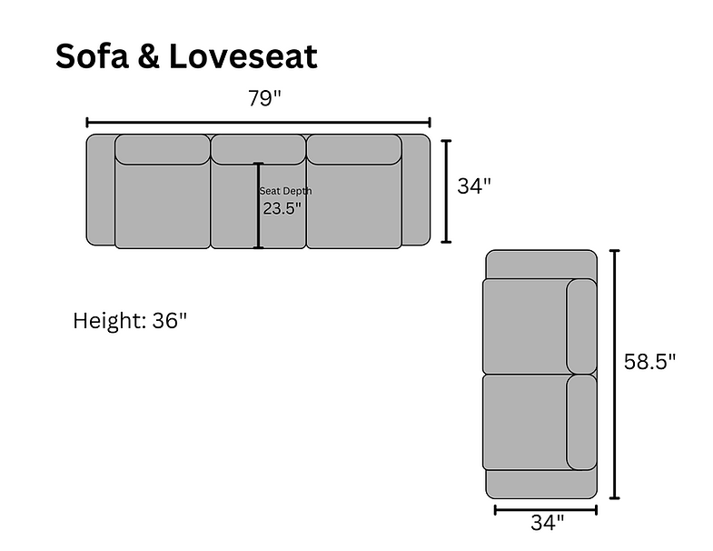 S315 Black Sofa & Loveseat