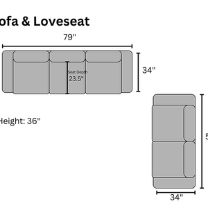 S315 Black Sofa & Loveseat