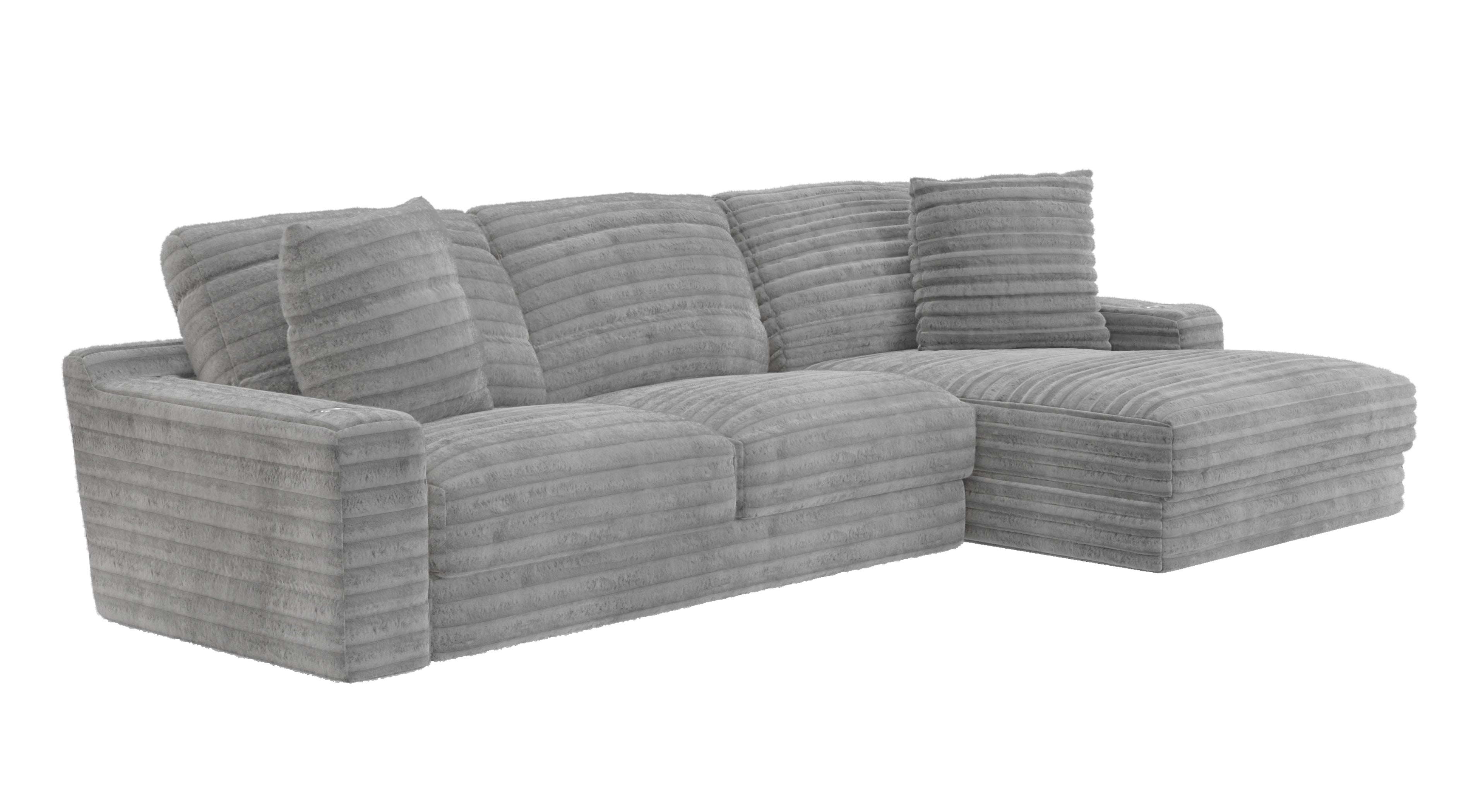 Comfrey Oversized Corduroy Gray Sectional – Moda Home Furniture