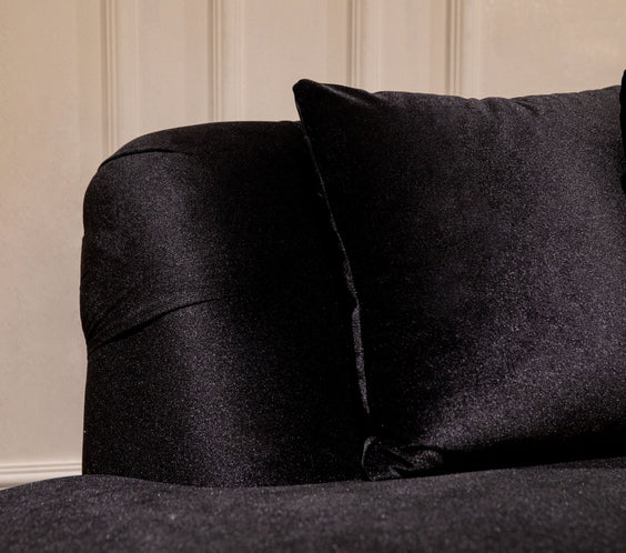 Ella Black Velvet Curved 130