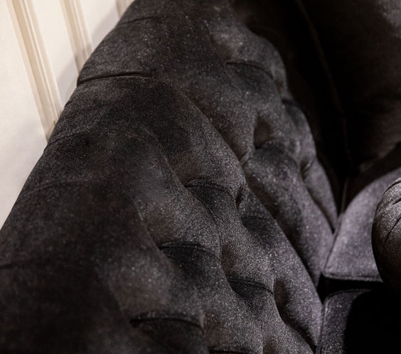 Ella Black Velvet Curved 130