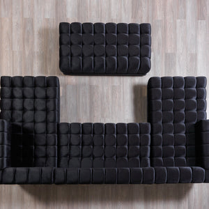 Ariana Black Velvet Double Chaise Sectional