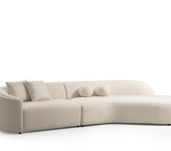 Cloe Ivory Boucle Curved 134