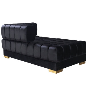 Ariana Black Velvet Double Chaise Sectional